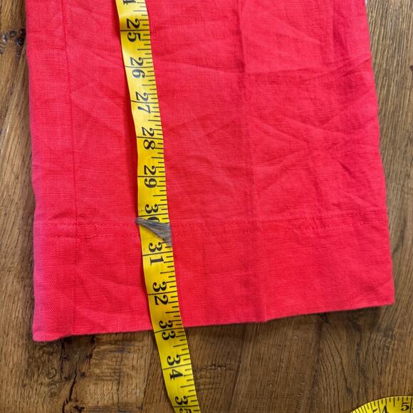 Jones New York Sport 100% Linen Blouse XL and Pants L Orange Green Button Up - Picture 6 of 14